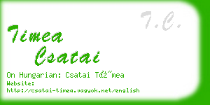 timea csatai business card